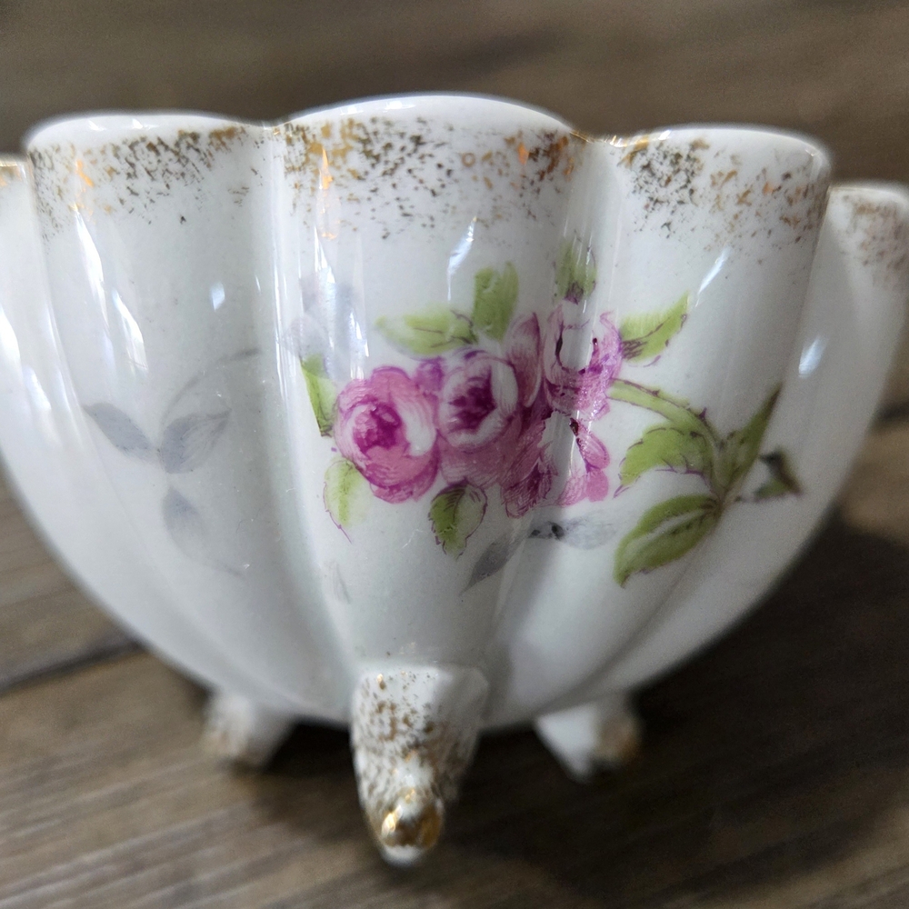 Floral Footed Porcelain Bowl